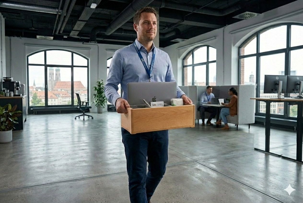 Box tragen im Office